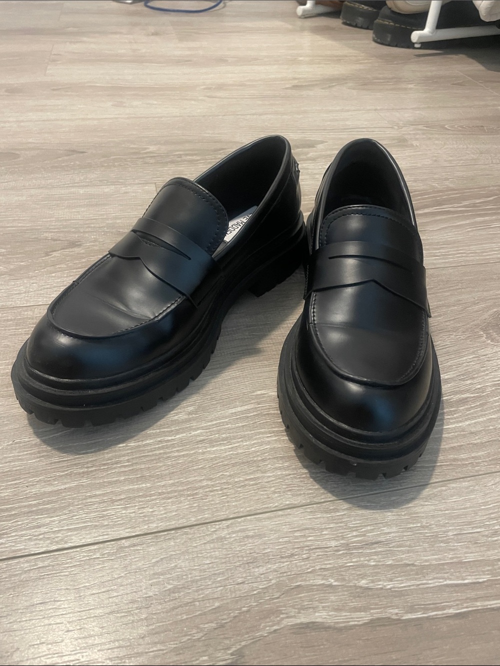 Steve Madden Black Langston Loafers